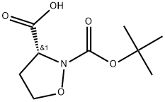 (R)-2-(tert-Butoxycarbonyl)isoxazolidine-3-carboxylicacid Structure