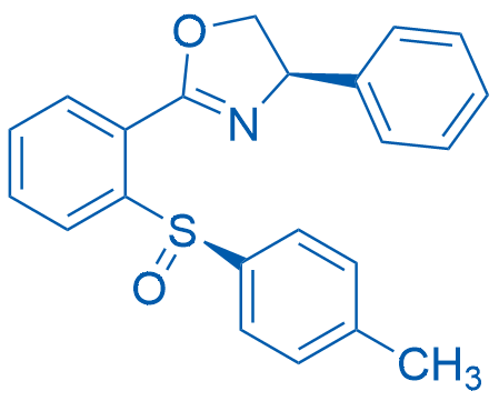 (R)-4-Phenyl-2-(2-((R)-p-tolylsulfinyl)phenyl)-4,5-dihydrooxazole structure