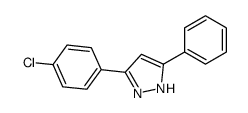 5-(4-chlorophenyl)-3-phenyl-1H-pyrazole结构式