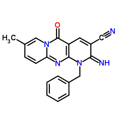 1-Benzyl-2-imino-8-methyl-5-oxo-1,5-dihydro-2H-dipyrido[1,2-a:2',3'-d]pyrimidine-3-carbonitrile picture