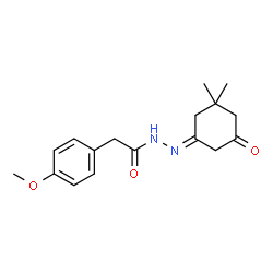 N'-[(1E)-3,3-Dimethyl-5-oxocyclohexylidene]-2-(4-methoxyphenyl)acetohydrazide structure