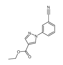 ethyl 1-(3-cyanophenyl)-1H-pyrazole-4-carboxylate结构式