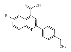 6-BROMO-2-(4-ETHYLPHENYL)QUINOLINE-4-CARBOXYLICACID结构式