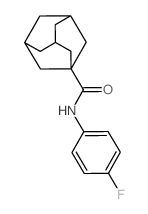 N-(4-fluorophenyl)adamantane-1-carboxamide结构式