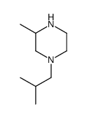 3-methyl-1-(2-methylpropyl)piperazine结构式