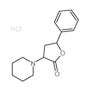 2(3H)-Furanone,dihydro-5-phenyl-3-(1-piperidinyl)-, hydrochloride (1:1)结构式