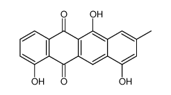 1,6,10-trihydroxy-8-methylnaphthacene-5,12-dione结构式