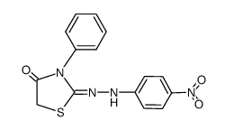 3-phenyl-thiazolidine-2,4-dione 2-[(4-nitro-phenyl)-hydrazone] Structure