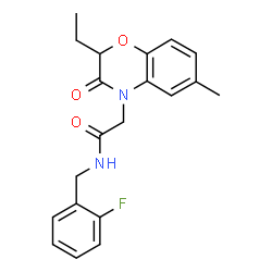 4H-1,4-Benzoxazine-4-acetamide,2-ethyl-N-[(2-fluorophenyl)methyl]-2,3-dihydro-6-methyl-3-oxo-(9CI) Structure