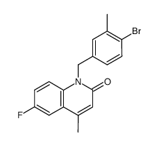 1-(4-Bromo-3-methyl-benzyl)-6-fluoro-4-methyl-1H-quinolin-2-one Structure