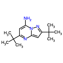 2,5-DI-TERT-BUTYL-PYRAZOLO[1,5-A]PYRIMIDIN-7-YLAMINE结构式