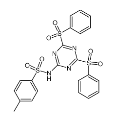 N-(4,6-bis-benzenesulfonyl-[1,3,5]triazin-2-yl)-toluene-4-sulfonamide结构式