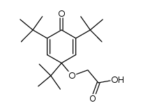 2-((1,3,5-tri-tert-butyl-4-oxocyclohexa-2,5-dien-1-yl)oxy)acetic acid结构式