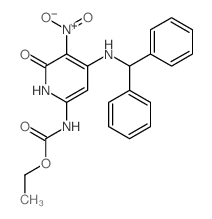 ethyl N-[4-(benzhydrylamino)-5-nitro-6-oxo-1H-pyridin-2-yl]carbamate structure