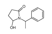 5-hydroxy-1-(1-phenylethyl)pyrrolidin-2-one结构式