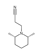 3-[1-(2,6-dimethyl)piperidinyl]propanenitrile结构式