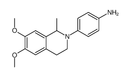 4-[(1S)-3,4-Dihydro-6,7-dimethoxy-1-methylisoquinolin-2(1H)-yl]benzenamine结构式