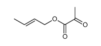 Propanoic acid, 2-oxo-, (2E)-2-butenyl ester (9CI) Structure