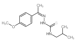 1-[1-(4-methoxyphenyl)ethylideneamino]-3-(2-methylpropyl)thiourea Structure