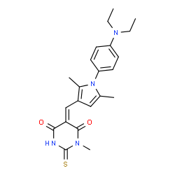 (5Z)-5-({1-[4-(diethylamino)phenyl]-2,5-dimethyl-1H-pyrrol-3-yl}methylidene)-1-methyl-2-thioxodihydropyrimidine-4,6(1H,5H)-dione picture