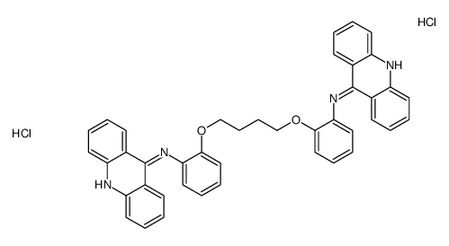 acridin-9-yl-[2-[4-[2-(acridin-9-ylazaniumyl)phenoxy]butoxy]phenyl]azanium,dichloride结构式