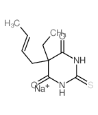 5-(2-BUTENYL)-5-ETHYL-2-THIOBARBITURIC ACID SODIUM SALT structure