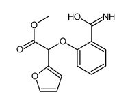 methyl alpha-[2-(aminocarbonyl)phenoxy]furan-2-acetate结构式