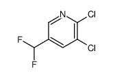 Pyridine, 2,3-dichloro-5-(difluoromethyl)- (9CI) structure