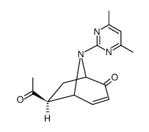 6-acetyl-8-(4,6-dimethyl-pyrimidin-2-yl)-8-aza-bicyclo[3.2.1]oct-3-en-2-one Structure