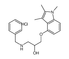 1-Benzylamino-3-((1,2,3-trimethyl-1H-indol-4-yl)oxy)-2-propanol hydroc hloride结构式