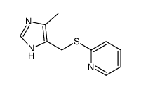 2-[(5-methyl-1H-imidazol-4-yl)methylsulfanyl]pyridine结构式