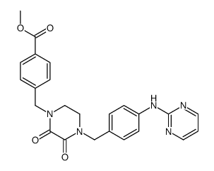 methyl 4-[[2,3-dioxo-4-[[4-(pyrimidin-2-ylamino)phenyl]methyl]piperazin-1-yl]methyl]benzoate结构式