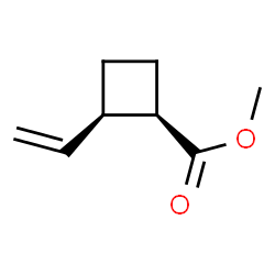 Cyclobutanecarboxylic acid, 2-ethenyl-, methyl ester, cis- (9CI) Structure