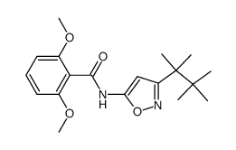 N-[3-(1,1,2,2-tetramethylpropyl)-5-isoxazolyl]-2.6-dimethoxybenzamide结构式