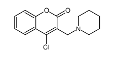 4-chloro-3-(piperidin-1-ylmethyl)-2H-chromen-2-one Structure