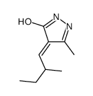 3-methyl-4-(2-methylbutylidene)-1H-pyrazol-5-one结构式