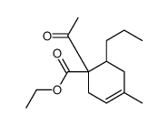 ethyl 1-acetyl-4-methyl-6-propylcyclohex-3-ene-1-carboxylate结构式