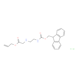 Allyl 2-((2-((((9H-fluoren-9-yl)methoxy)carbonyl)amino)ethyl)amino)acetate hydrochloride Structure