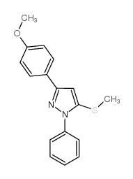 3-(4-甲氧基苯基)-5-甲基硫代-1-苯基-1H-吡唑结构式