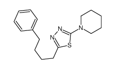 2-(4-phenylbutyl)-5-piperidin-1-yl-1,3,4-thiadiazole Structure