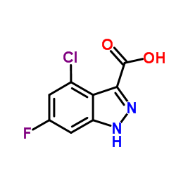 4-Chloro-6-fluoro-1H-indazole-3-carboxylic acid structure