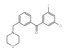 3-CHLORO-5-FLUORO-3'-MORPHOLINOMETHYL BENZOPHENONE结构式