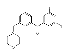 3,5-DIFLUORO-3'-MORPHOLINOMETHYL BENZOPHENONE Structure