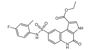 8-(4-fluoro-2-methyl-phenylsulfamoyl)-4-oxo-4,5-dihydro-3H-pyrrolo[2,3-c]quinoline-1-ethyl carboxylate Structure
