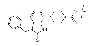 4-(1-benzyl-2-oxo-2,3-dihydro-1H-benzoimidazol-4-yl)-piperazine-1-carboxylic acid tert-butyl ester结构式