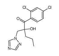 1-(2,4-Dichloro-phenyl)-2-hydroxy-2-[1,2,4]triazol-1-ylmethyl-pentan-1-one结构式