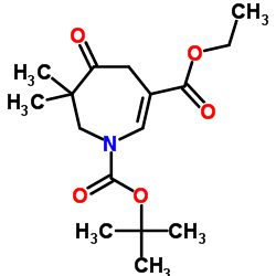 3-Ethyl 1-(2-methyl-2-propanyl) 6,6-dimethyl-5-oxo-4,5,6,7-tetrahydro-1H-azepine-1,3-dicarboxylate Structure