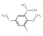 3-Fluoro-2-methoxy-5-(methylthio)benzeneboronic acid Structure