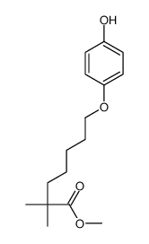 methyl 7-(4-hydroxyphenoxy)-2,2-dimethylheptanoate结构式