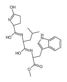 methyl (2S)-3-(1H-indol-3-yl)-2-[[(2S)-4-methyl-2-[[(2S)-5-oxopyrrolidine-2-carbonyl]amino]pentanoyl]amino]propanoate Structure